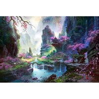YQSHYP Landscape Jigsaw Puzzles, Cherry Canyon, Wooden Jigsaw Puzzles, Large Jigsaw Puzzles for Adults and Children, 1000, 2000, 4000 Pieces, Assem...