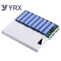 Yrx DIY Shell 8 * 18650 Pin USB kép để sạc điện thoại Hộp đựng pin 18650 không cần pin.