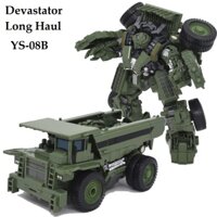 YS-08B Mô hình BMB Transformers Devastator Long Haul YS08B H6001-8B đồ chơi robot biến hình lắp ráp xe ô tô cao18cm.