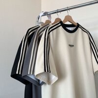 Ys Phong cách Hàn Quốc giản dị retro dáng rộng áo thun unisex oversized áo thun nam cặp đôi cổ điển áo sơ mi bánh quế