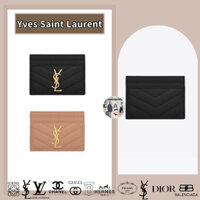 YSL /  Yves Saint Laurent CASSANDRE MATELASSÉ CARD CASE IN GRAIN DE POUDRE EMBOSSED LEATHER / Yves Saint Laurent