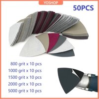 ⚡Ysp⚡50 Tấm chà nhám khô ướt 90mm Giấy nhám tam giác 800 1000 1500 2000 5000 Grit