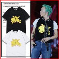Yts GD G-DRAGON 2025 Bangkok consert áo thun hoa cúc màu vàng Ubermensch BIGBANG áo thun ngắn tay MY3