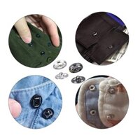 Yu 100 Bộ Nút Chụp Khâu Kim Loại Nút Bấm Nút Bấm Cho May Quần Áo 10mm 12mm 15mm 17mm 8 5mm