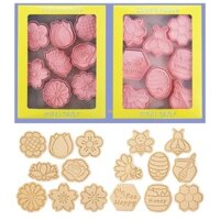 Yu 16 Chiếc Ong Mật Hoa Cắt Cookie Hoạt Hình Có Thể Bấm Bánh Quy Khuôn Ngày Lễ Bánh Quy Fondant Cookie Tem Đảng Suppl