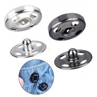Yu 200 Bộ Nút Chụp Khâu Kim Loại Nút Bấm Nút Bấm Cho May Quần Áo 10 Mm 8 5 Mm