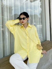 YU CHERRY  Áo nữ Basic Cotton Shirt YA381 -  VÀNG