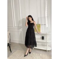 YU CHERRY  Đầm Mina Cami Dress YD146 - ĐEN