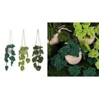 Yu Chưa Hoàn Thành Móc Bộ Dụng Cụ DIY Tay Dệt Chất Liệu Túi Handmade Dệt Kim Sợi Treo Chậu Cây Móc Bộ Dụng Cụ Khởi Động