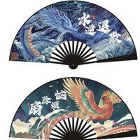 Yu Guochao Quạt 27cm Sinh Viên Cổ Quạt Vải Lụa Gấp Quạt Minh Họa Phong Cách Gấp Quạt Thanh Disco Fan20250328