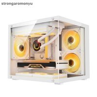 Yu Mini Trong Suốt Máy Tính Để Bàn Ốp Lưng PC Tower Cho M-ATX / ITX Bo Mạch Chủ GPU 320mm Card Đồ Họa Chiều Dài HDD + SSD USB 3.0 12cm Quạt n