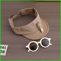 Yu Mới Cho Bé Rỗng Mũ Chống Nắng Có Thể Tháo Rời Kính Mát Tích Hợp Mũ Bóng Chày Bé Trai Và Bé Gái Mũ Đạt Đỉnh