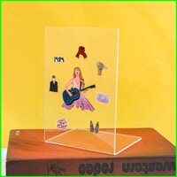 Yu Taylor Swift Acrylic Đơn Giản Kệ Sách Quà Tặng Cho Trẻ Em Học Sinh Ghi Âm Hòa Nhạc Hoa Văn Hình Chữ L Để Bàn Giá Đỡ Sách