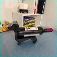 Yu3 Sáng Tạo Dachshund Chó Rượu Bình Giữ Trang Trí Nhà Trang Trí Bình Rượu Hỗ Trợ