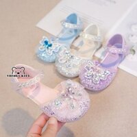 Yuanqi KIDS Giày công chúa bé gái kim cương giả xuân thu Giày da nhỏ sành điệu và thoải mái dành cho bé gái