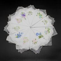 [Yuanz] 3 Chiếc Khăn Tay Nhỏ Khăn Tay Thêu Khăn Tay Trắng Nguyên Chất Khăn Tay Nữ Khăn Tay Lược Cotton Khăn Tay Khăn Tay Nữ