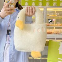 [Yuanz] Túi Ngỗng Trắng Lớn Dễ Thương 2025 Túi Đeo Vai Phong Cách Mới Nữ Sang Trọng Túi Tote Phong Cách Nhật Bản lolita Túi Xách Màu TrơnTúi Lolita Nữ