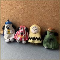 Yub1 Snoopy Halloween khẩu trang Búp bê sang trọng Quà tặng cho bé gái Trang trí nội thất Đồ chơi nhồi bông Móc khóa mặt dây chuyền