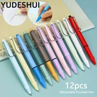 YUDESHUI 12 Bút Máy Có Thể Thu Vào Học Sinh Trường Kinh Doanh Bút Mực