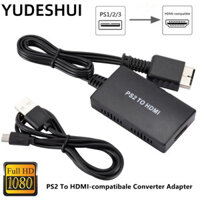 YUDESHUI Bộ chuyển đổi PS2 sang HDMI Chất lượng cao Trò chơi 1080P Chế độ hiển thị cáp Full HD cho PS1 / 2 / 3