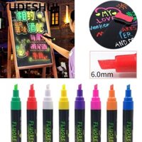 YUDESHUI Bút đánh dấu phấn dạng lỏng, Bút bảng trắng nhiều màu xóa được, Bút đánh dấu huỳnh quang LED Bảng viết kính Cửa sổ nghệ thuật Bút đánh dấu nghệ thuật