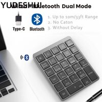 YUDESHUI phím số có thể sạc lại Kế toán tài chính Bàn phím không dây USB HUB