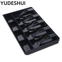 YUDESHUI tính tiền YudhUI, Khay chèn ngăn kéo bằng nhựa ABS màu đen, 5 ngăn đựng tiền xu 15.9 "D X 9.6" W X 1.42 "H Ngăn để lưu trữ tiền văn phòng