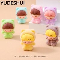 Yudhui 9 Chiếc Sưu Tập Series Đồ Chơi, Bong Bóng Xà Phòng Handmade Dimoo Hạt Hộp, Nhựa Kawaii Hoạt Hình Mềm Pop Bean Box Búp Bê Bé Gái