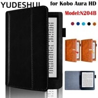 Yudhui N204B Vỏ đọc sách điện tử thông minh, da PU Retro 6,8 inch, Vỏ bảo vệ toàn diện chống trầy xước đầy màu sắc chuyên nghiệp chống trầy xước tự động ngủ / đánh thức cho Kobo Aura H2O HD