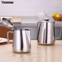 [Yue] Bình tạo bọt cà phê có nắp bằng thép không gỉ đa chức năng Latte Art Milk Frother Cup Barista Tool