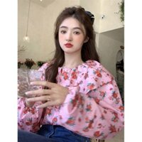 Yuewen Mùa Xuân Ngọt Ngào Cổ Búp Bê Tình Yêu Áo Sơ Mi Dài Tay Nữ