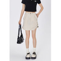 Yuewen Quần yếm Váy mùa thu buộc dây co giãn eo cao Váy hông khô nhanh