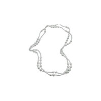 Yuewen Vòng cổ ngọc trai dài Dây chuyền áo len nhẹ nhàng Vòng cổ sang trọng