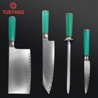 Yueyang G10 Shanks Nhật Bản Damascus Thép Bếp Dao Tùy Chỉnh Khắc Thực Tế Trái Cây Gọt