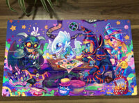 Yugioh Toon Monsters Duel Playmat TCG CCG Pad Trading Card Game Mat Có Vùng