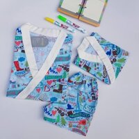 Yukata Ngắn Phối Mùa Hè Sôi Động Cho Bé