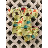 YUKATA NGẮN XANH CHUỐI KHỦNG LONG