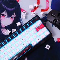 Yuki Aim Keycap Cherry Profile 120 + Phím PBT Thuốc Nhuộm Năm Mặt Thăng Hoa Wooting Bàn Phím Cơ Keycaps Cá Tính Mát Anime Nhật Bản Keycap
