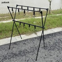 Yuksok Nhẹ Cắm Trại Treo Giá Chảo Nồi Chân Máy Cho Đi Bộ Đường Dài Ngoài Trời BBQ