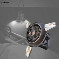 Yuksok Quạt Cắm Trại Có Đèn LED Treo Năng Lượng Mặt Trời Trần Nhà Ô Tô Cắm Trại Đèn Lồng