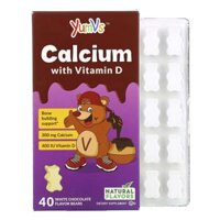 Yum-Vs Calcium with Vitamin D White Chocolate 40 Bears