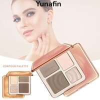 Yunafin Face Highlight, Bảng vẽ đường viền 4 trong 1 Điêu khắc, Trang phục toàn ngày Matte Coverage Highlighter Sharpens Bronzer