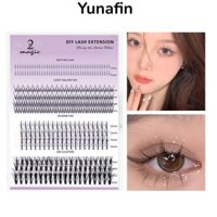 YUNAFIN  Lông mi riêng lẻ, Bunch Mix Style DIY Cluster Lashes, Hot Mink Tufted Segmented Beam Lông mi giả Nối mi