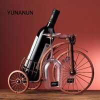Yunanun 1 Cái Giá Đựng Rượu, Cốc Sắp Xếp Thanh Ăn Rượu Ly, Xe Đạp Trang Trí Bàn Xe Đạp Retro Chai Rượu Hiển Thị