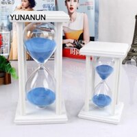 Yunaun Đồng Hồ Cát Hẹn Giờ, 30 / 60 Phút Vintage Cát Hẹn Giờ, Lớn 8 Màu Gỗ Thủy Tinh Cát Cát Đồng Hồ Máy Tính Để Bàn Tại Nhà