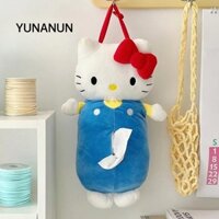 Yunaun Hello Kitty Khăn giấy, Hộp đựng khăn giấy Hello Kitty sang trọng Anime, Túi đựng khăn giấy treo lưu trữ
