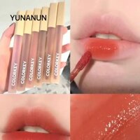 Yunaun Water Mist Lip Glaze, Son dưỡng ẩm lâu trôi Colorkey Lip Glaze, Hiệu ứng gương thời trang Không dễ bị bẩn Cốc tăng cường Son môi dạng lỏng dành cho nữ