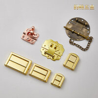 Yunchang Vuông Hộp Khóa Thiếc Treo Vàng Ngày Khóa Hộp Quà Tặng Hộp Gỗ Khóa Móc Hợp Kim Khóa Khóa Tròn Dây Xích #XK12#