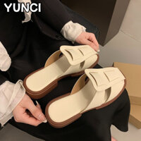 YUNCI  dép cross sục nữ 2024 HOTSALE Giày slip-on Phong cách thể thao Đường may tỉ mỉ Đế êm Đa năng Tự tin FDL24701JY 27Z240706