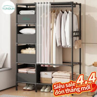 YUNDUN Tủ Treo Quần Áo Tủ Vải Treo Đồ Tủ Treo Đồ Có Rèm Chống Bụi Láp Ráp Tiện Lợi kệ treo quần áo